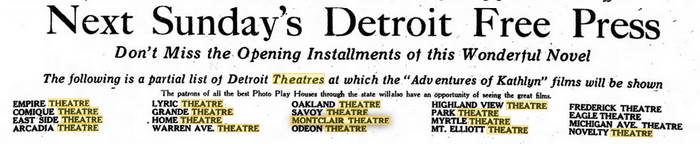 Mount Elliott - 1913 Mention Of Theater In Newspaper